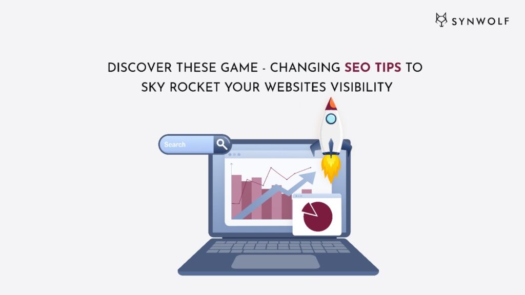 Illustration showing a rise in website visibility with our proven SEO tips