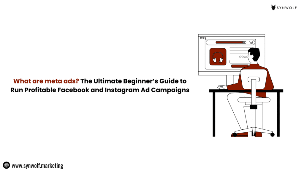 Illustration of setting up and running profitable Meta Ads campaigns across Facebook and Instagram.