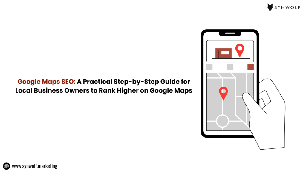 Illustration showing a business ranking higher on Google Maps search results