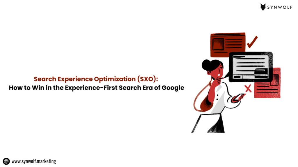 Illustration of search experience optimization improving Google rankings